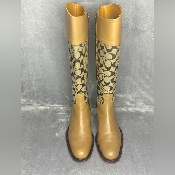 π₯π₯π₯Coach Signature Series Riding Boots Carol F1 Style Monogram Size: 7Bπ₯π₯π₯ - Picture 2 of 12
